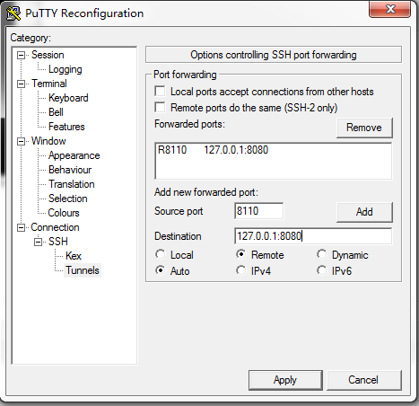 putty-forward-remote-to-local